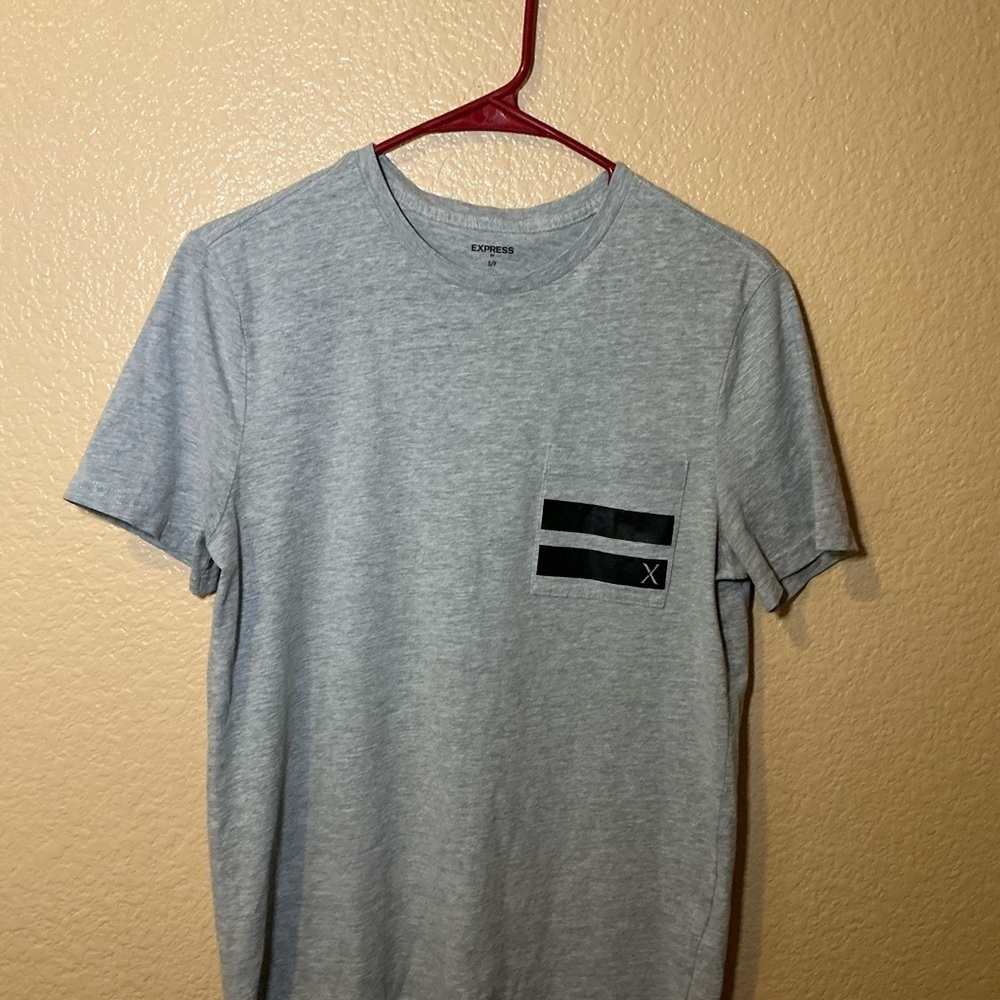 Express Heather Gray Men's Short Sleeve Tee
